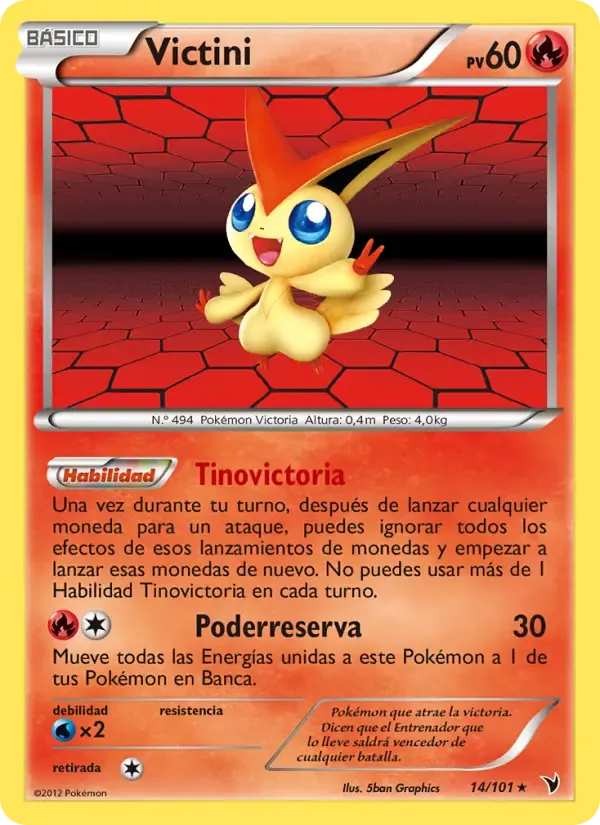 Victini — Nobles Victorias 14 Spanish Pokémon card