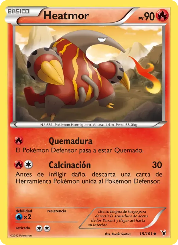 Heatmor — Nobles Victorias 18 Spanish Pokémon card