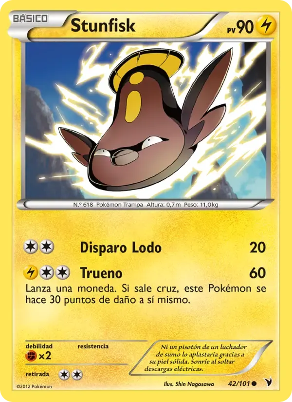 Stunfisk — Nobles Victorias 42 Spanish Pokémon card