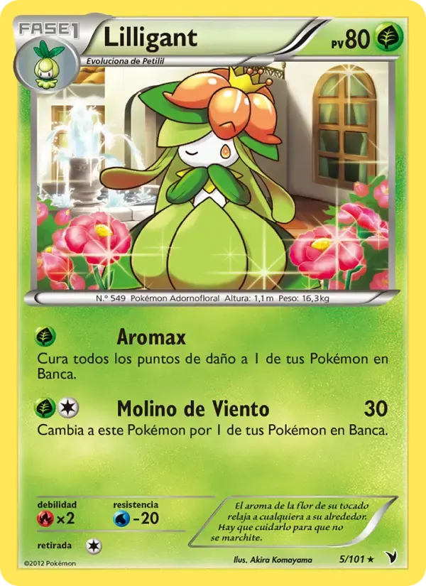 Lilligant — Nobles Victorias 5 Spanish Pokémon card