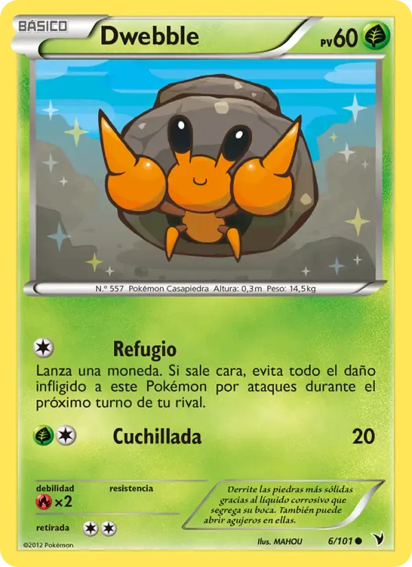 Dwebble — Nobles Victorias 6 Spanish Pokémon card