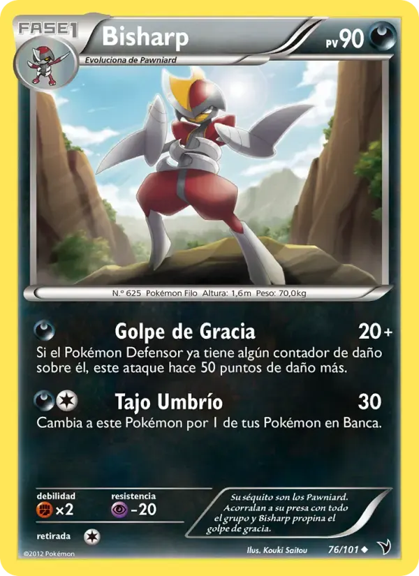 Bisharp — Nobles Victorias 76 Spanish Pokémon card