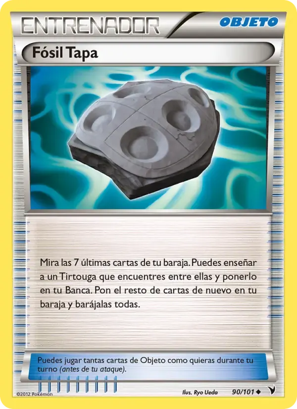 Fósil Tapa — Nobles Victorias 90 Spanish Pokémon card