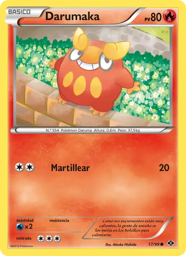 Darumaka — Próximos Destinos 17 Spanish Pokémon card