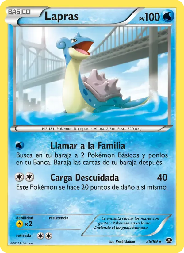 Lapras — Próximos Destinos 25 Spanish Pokémon card