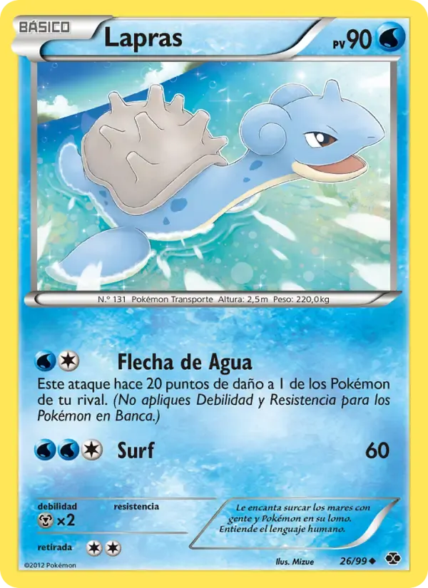 Lapras — Próximos Destinos 26 Spanish Pokémon card