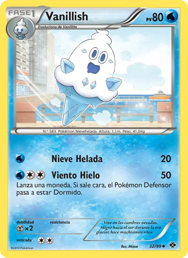Vanillish — Próximos Destinos 32 Spanish Pokémon card