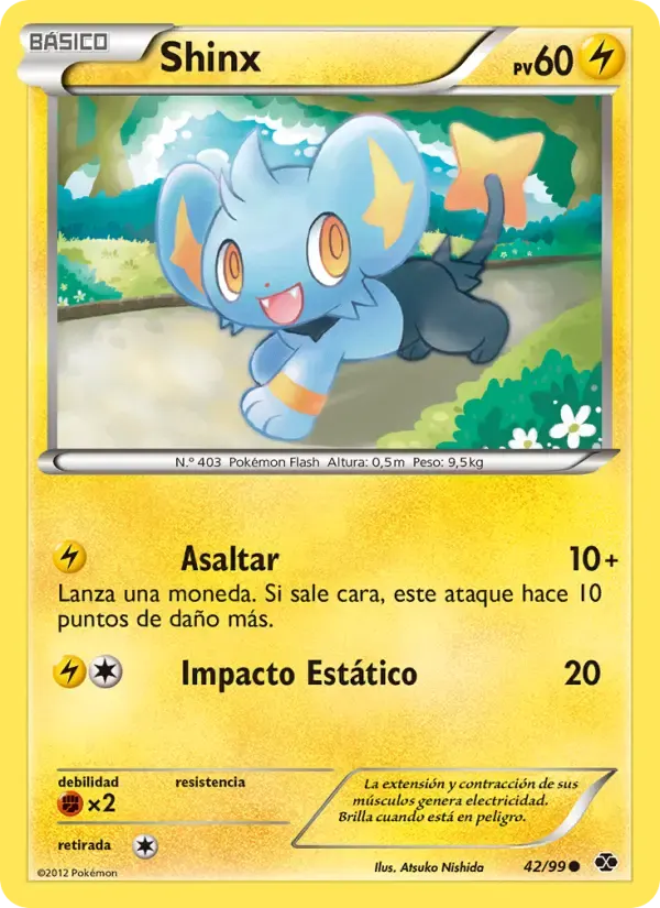 Shinx — Próximos Destinos 42 Spanish Pokémon card