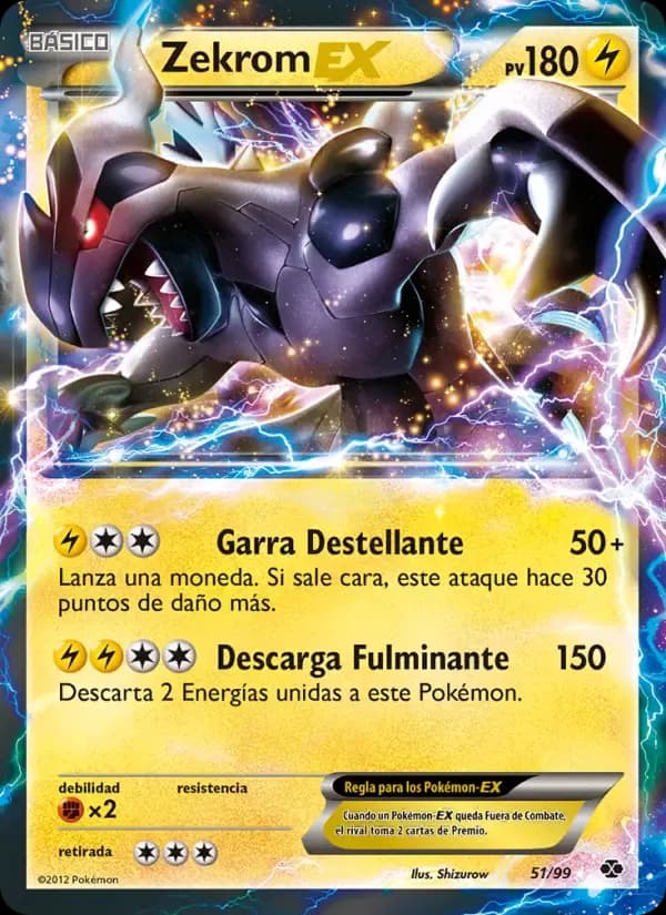 Zekrom-EX — Próximos Destinos 51 Spanish Pokémon card