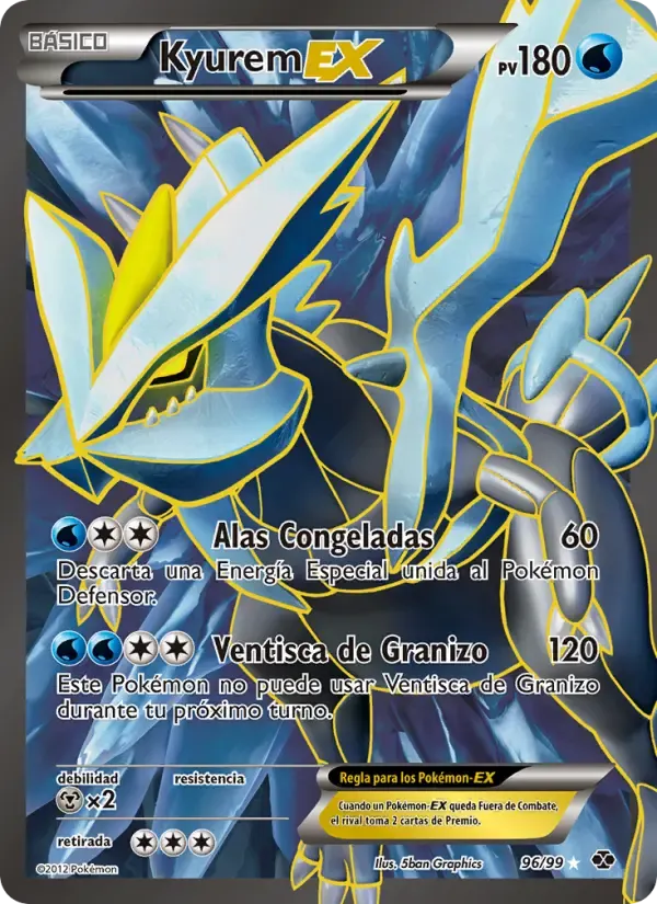 Kyurem-EX — Próximos Destinos 96 Spanish Pokémon card