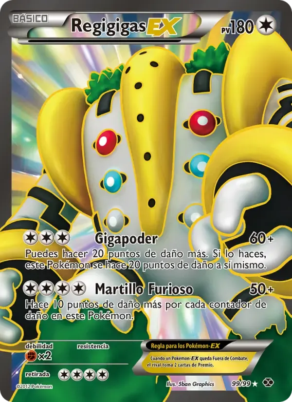 Regigigas-EX — Próximos Destinos 99 Spanish Pokémon card