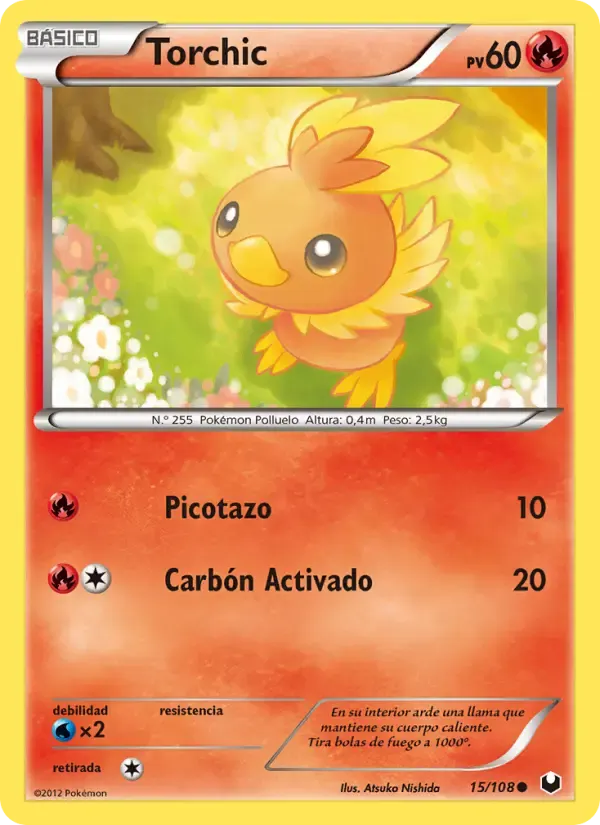 Torchic — Oscuros Exploradores 15 Spanish Pokémon card