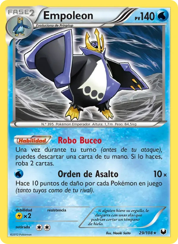 Empoleon — Oscuros Exploradores 29 Spanish Pokémon card