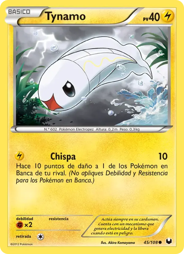 Tynamo — Oscuros Exploradores 45 Spanish Pokémon card