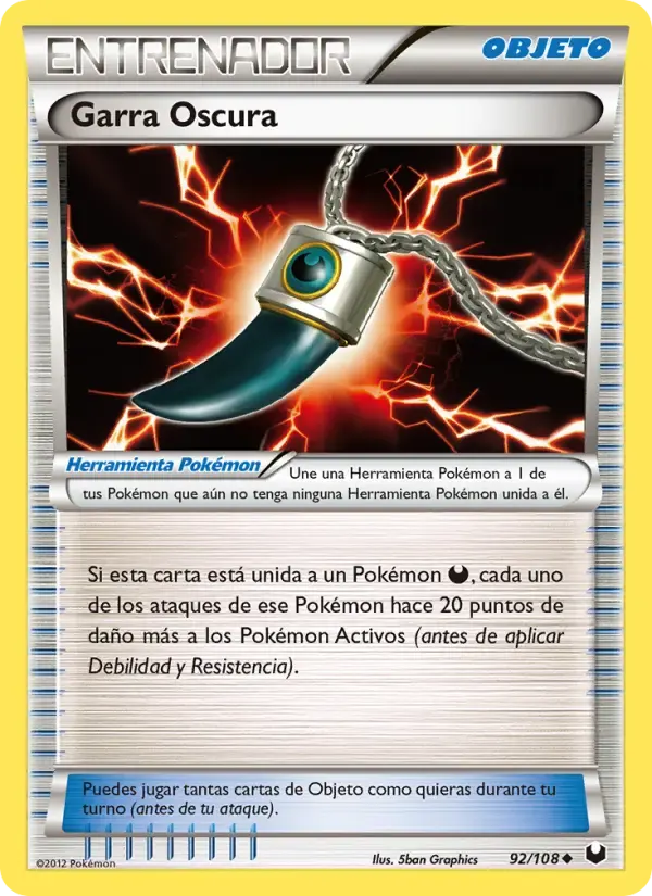 Garra Oscura — Oscuros Exploradores 92 Spanish Pokémon card