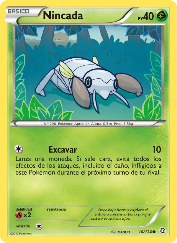 Nincada — Dragones Majestuosos 10 Spanish Pokémon card