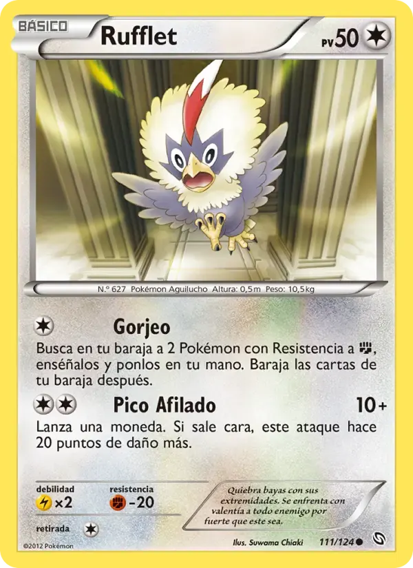 Rufflet — Dragones Majestuosos 111 Spanish Pokémon card