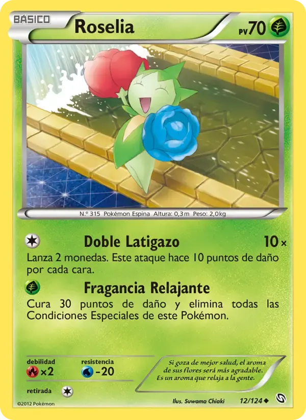 Roselia — Dragones Majestuosos 12 Spanish Pokémon card
