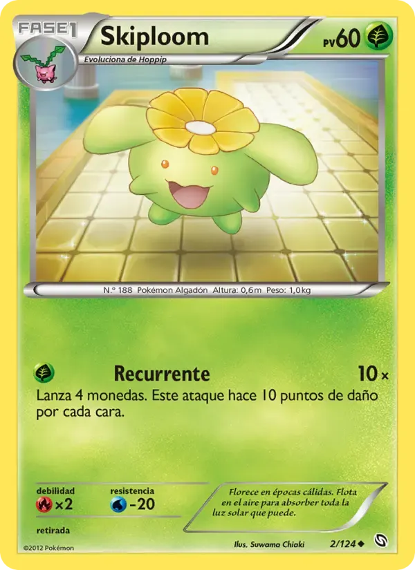Skiploom — Dragones Majestuosos 2 Spanish Pokémon card
