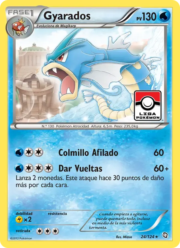 Gyarados — Dragones Majestuosos 24 Spanish Pokémon card