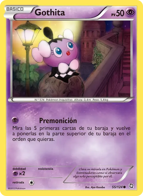 Gothita — Dragones Majestuosos 55 Spanish Pokémon card