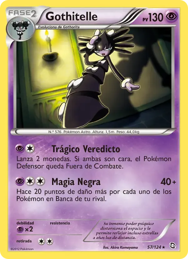 Gothitelle — Dragones Majestuosos 57 Spanish Pokémon card