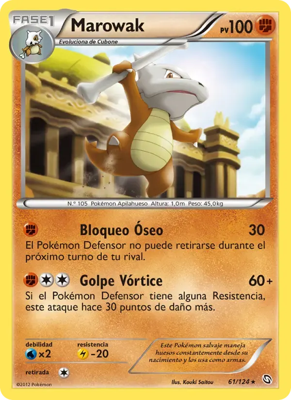 Marowak — Dragones Majestuosos 61 Spanish Pokémon card