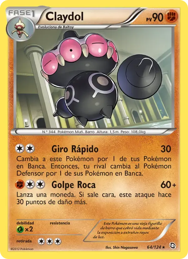 Claydol — Dragones Majestuosos 64 Spanish Pokémon card