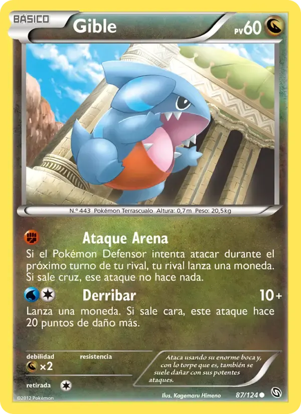 Gible — Dragones Majestuosos 87 Spanish Pokémon card