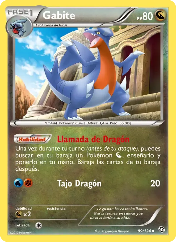 Gabite — Dragones Majestuosos 89 Spanish Pokémon card