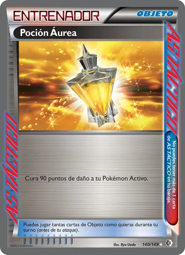 Poción Áurea — Fronteras Cruzadas 140 Spanish Pokémon card