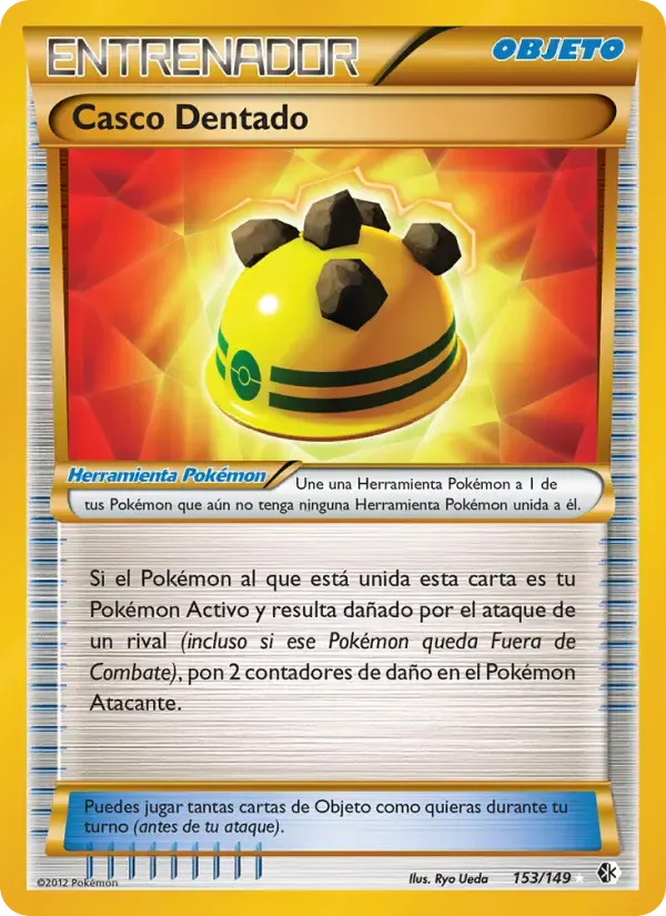 Casco Dentado — Fronteras Cruzadas 153 Spanish Pokémon card