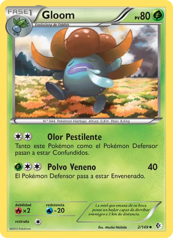 Gloom — Fronteras Cruzadas 2 Spanish Pokémon card