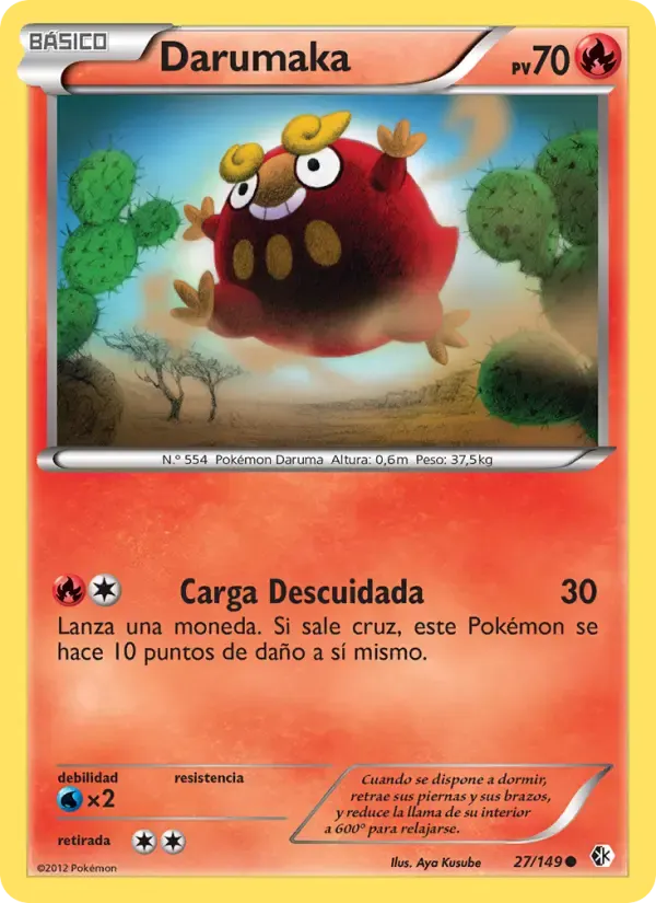 Darumaka — Fronteras Cruzadas 27 Spanish Pokémon card
