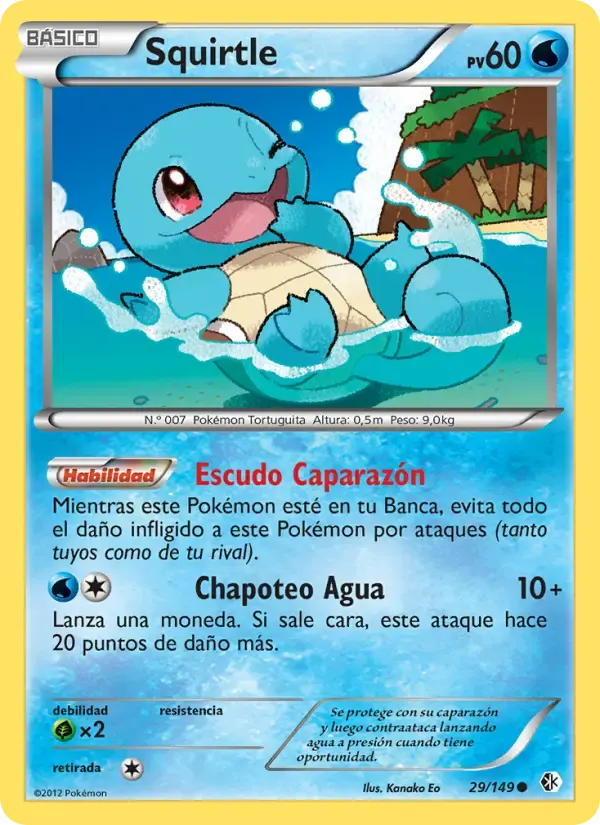 Squirtle — Fronteras Cruzadas 29 Spanish Pokémon card