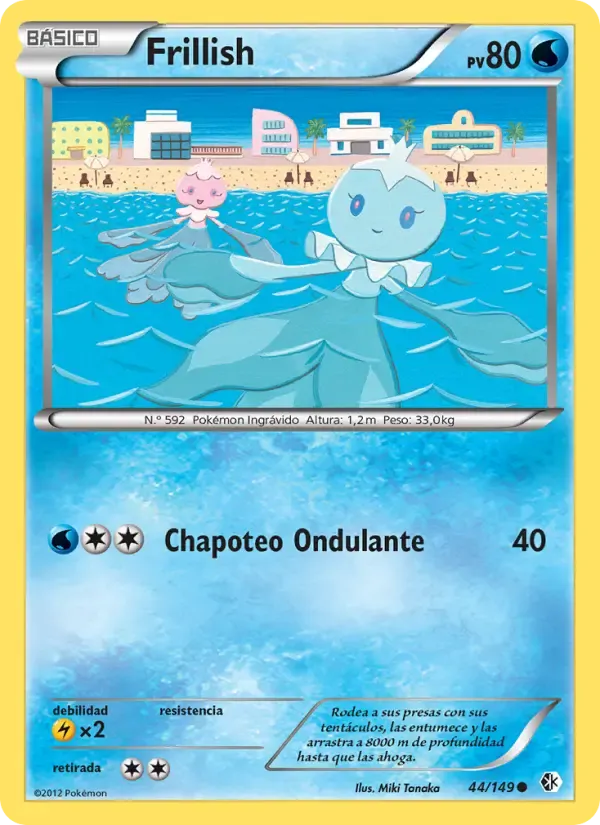Frillish — Fronteras Cruzadas 44 Spanish Pokémon card