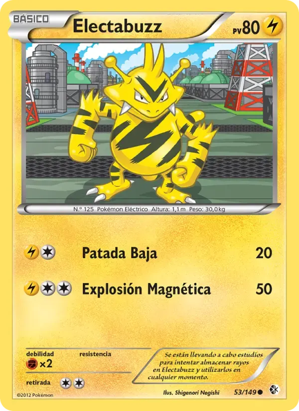 Electabuzz — Fronteras Cruzadas 53 Spanish Pokémon card