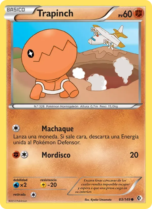 Trapinch — Fronteras Cruzadas 83 Spanish Pokémon card