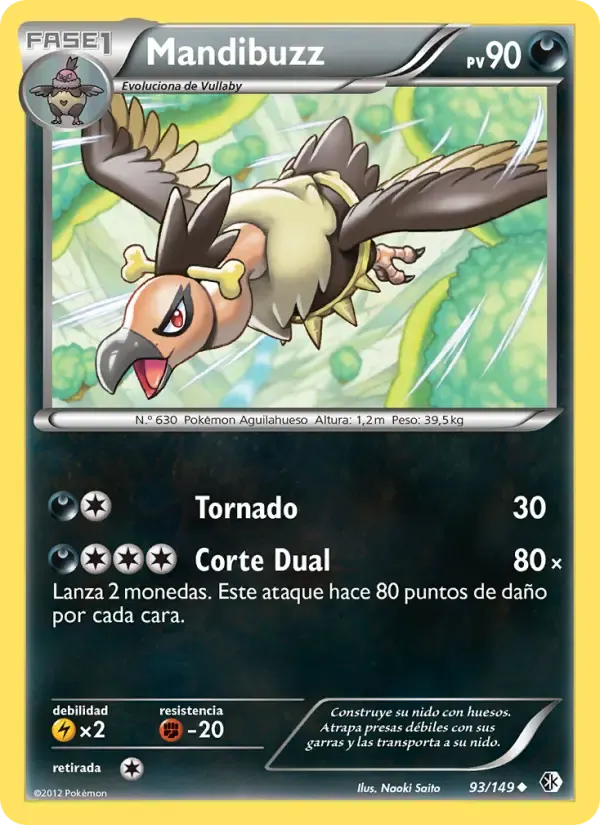 Mandibuzz — Fronteras Cruzadas 93 Spanish Pokémon card