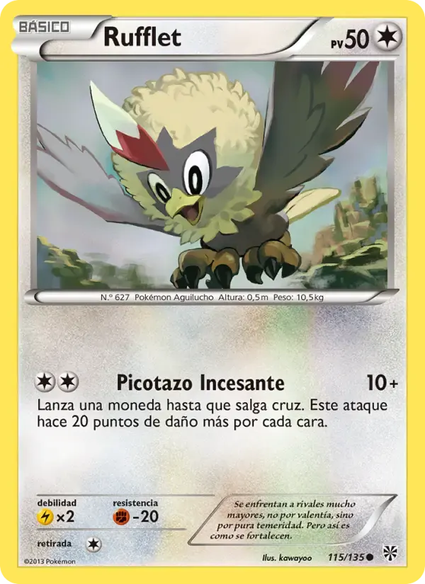 Rufflet — Tormenta Plasma 115 Spanish Pokémon card