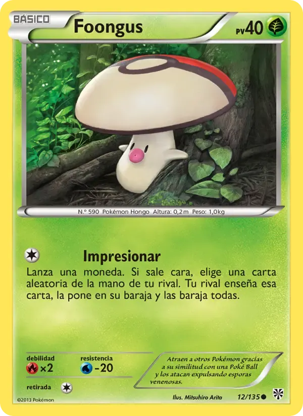 Foongus — Tormenta Plasma 12 Spanish Pokémon card