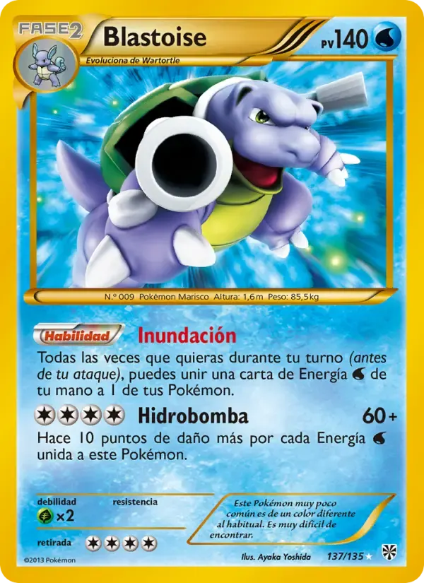 Blastoise — Tormenta Plasma 137 Spanish Pokémon card