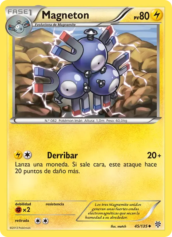 Magneton — Tormenta Plasma 45 Spanish Pokémon card