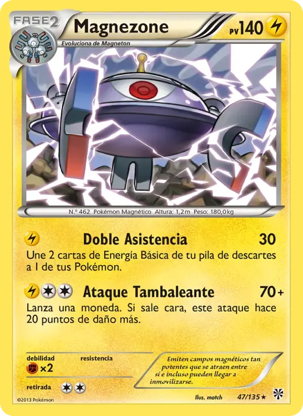 Magnezone — Tormenta Plasma 47 Spanish Pokémon card