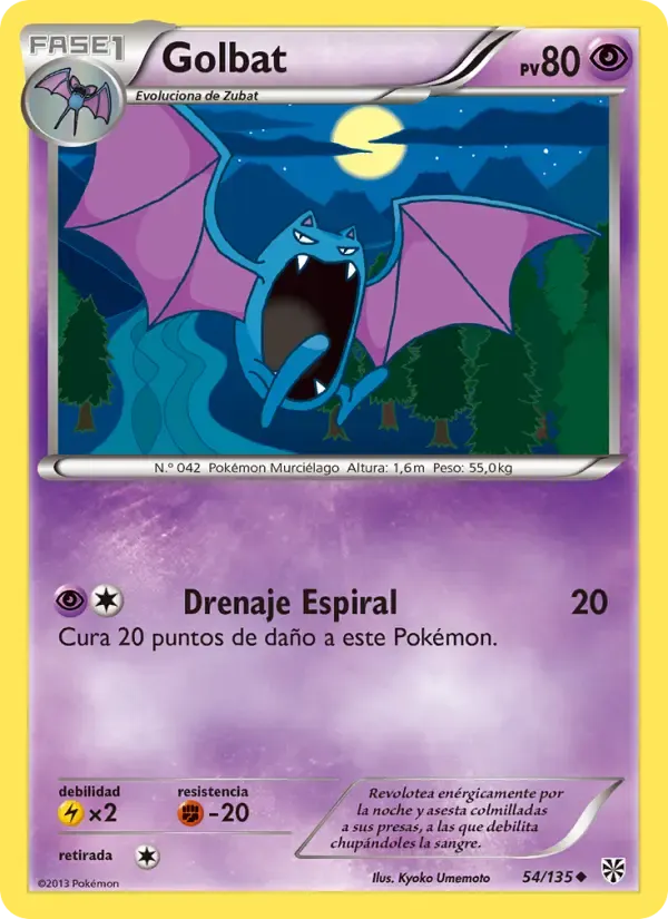 Golbat — Tormenta Plasma 54 Spanish Pokémon card