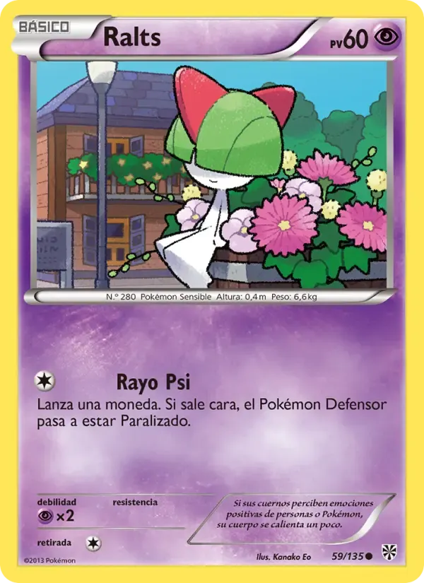 Ralts — Tormenta Plasma 59 Spanish Pokémon card