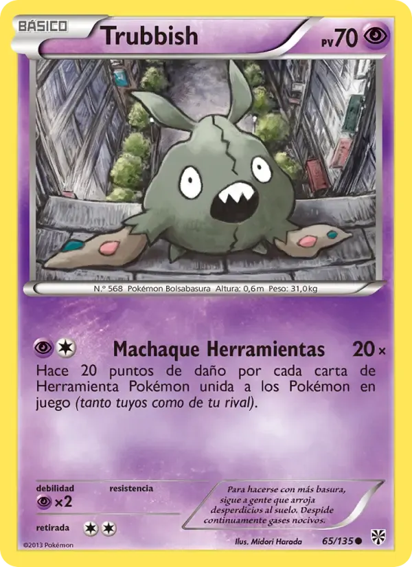 Trubbish — Tormenta Plasma 65 Spanish Pokémon card