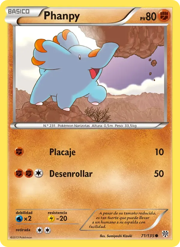 Phanpy — Tormenta Plasma 71 Spanish Pokémon card