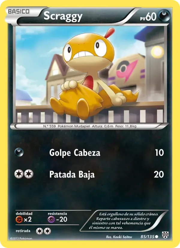 Scraggy — Tormenta Plasma 85 Spanish Pokémon card