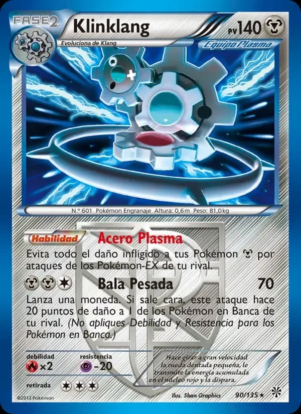 Klinklang — Tormenta Plasma 90 Spanish Pokémon card